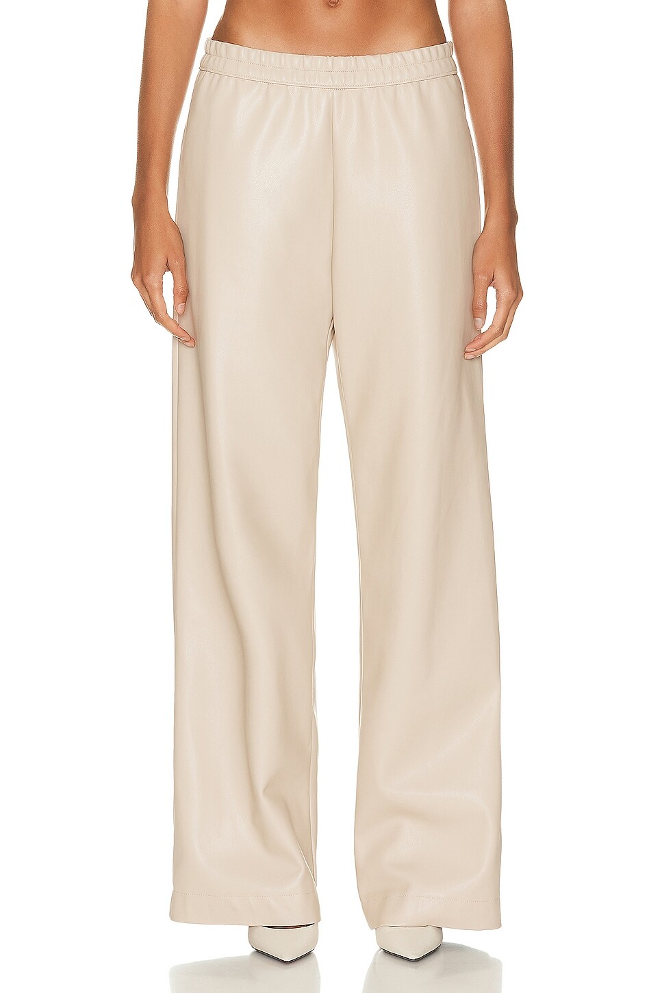 

Брюки Enza Costa Soft Leather Straight Leg, хаки