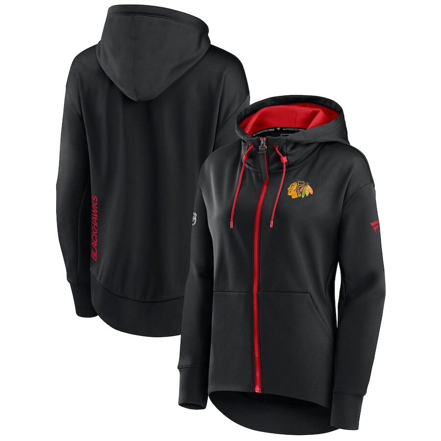 

Толстовка на молнии Fanatics Branded Chicago Blackhawks, черный