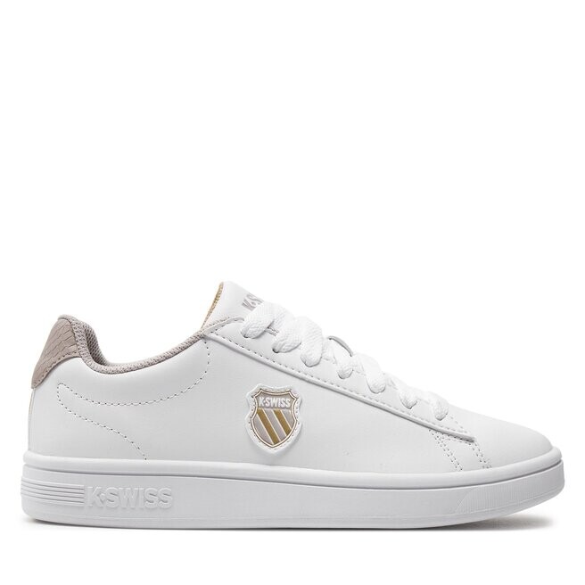 Кроссовки K-Swiss Court Shield 96599-181-M White/Ashes Of Roses/Cornstalk 181, белый кроссовки k swiss court shield 96599 997 m white champagne белый