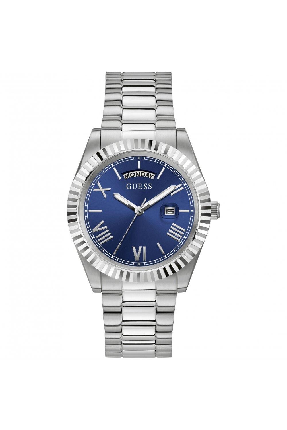 

Модные аналоговые кварцевые часы Connoisseur из нержавеющей стали - Gw0265G7 Guess, синий