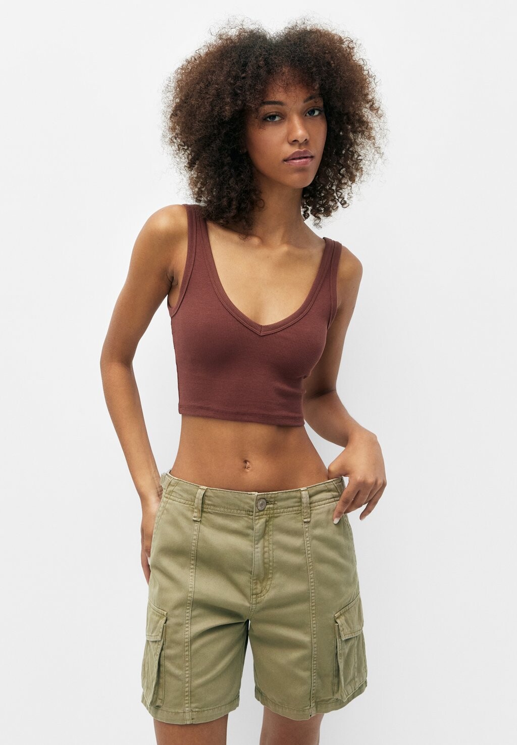 

Топ PULL&BEAR, коричневый