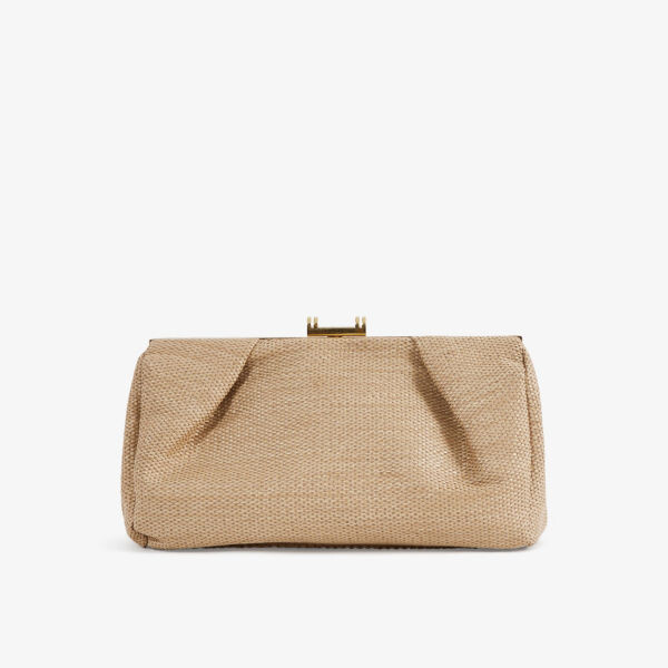 

Клатч madison из рафии Reiss, цвет natural
