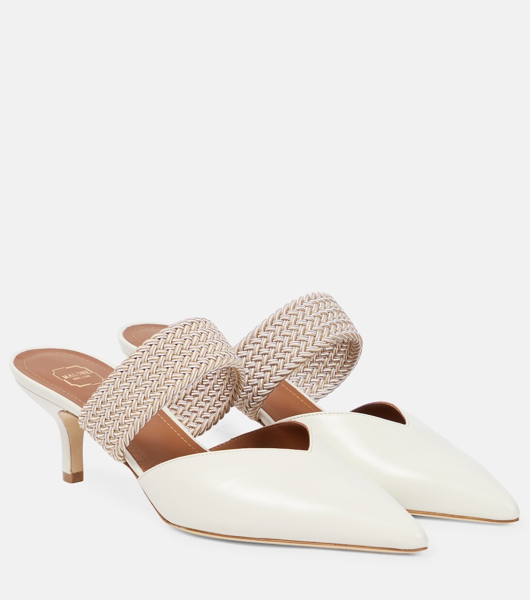 

Кожаные мюли Maisie 45 Malone Souliers, белый
