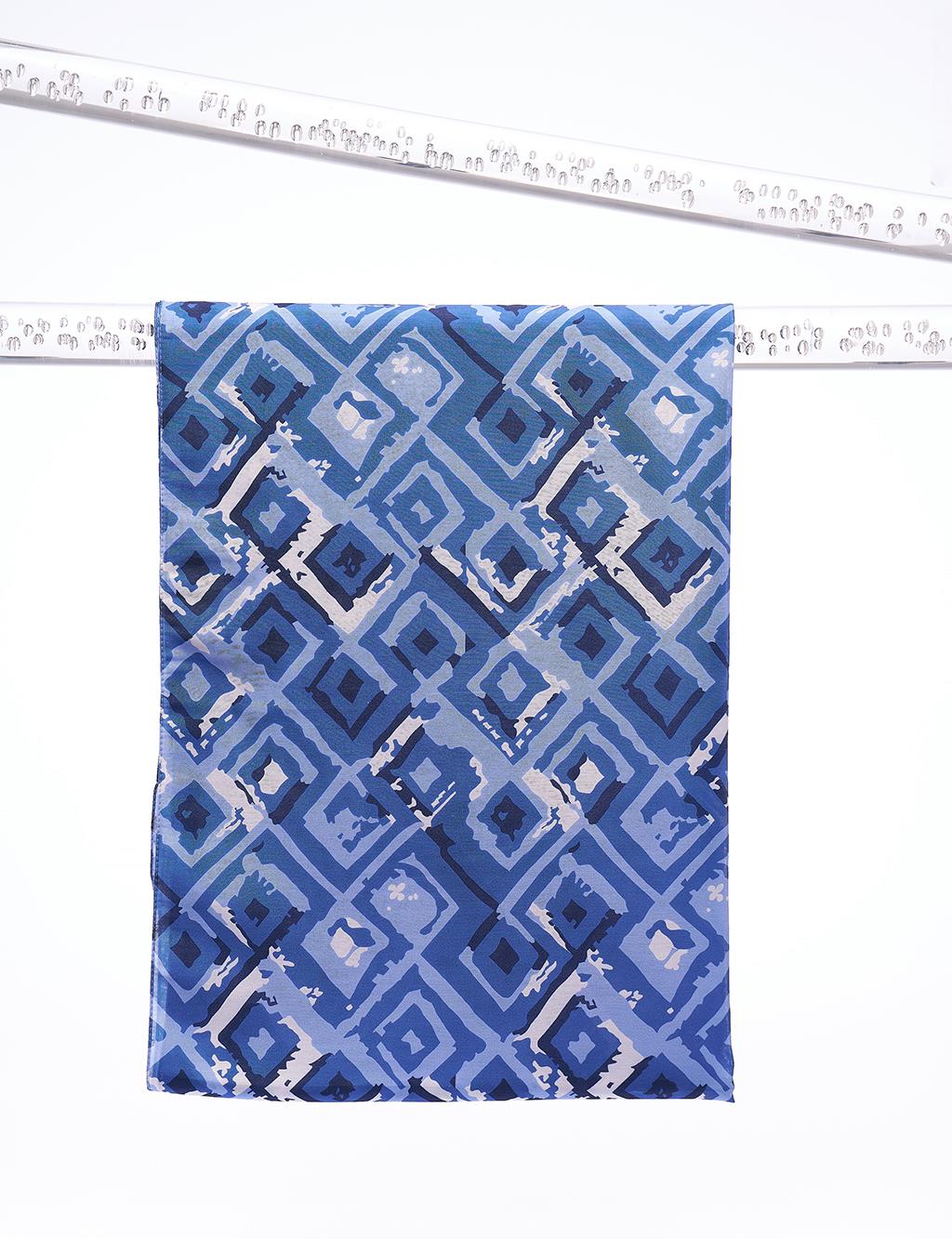 Шаль с абстрактным узором Темно-синий Kayra шаль с абстрактным узором антрацит kayra