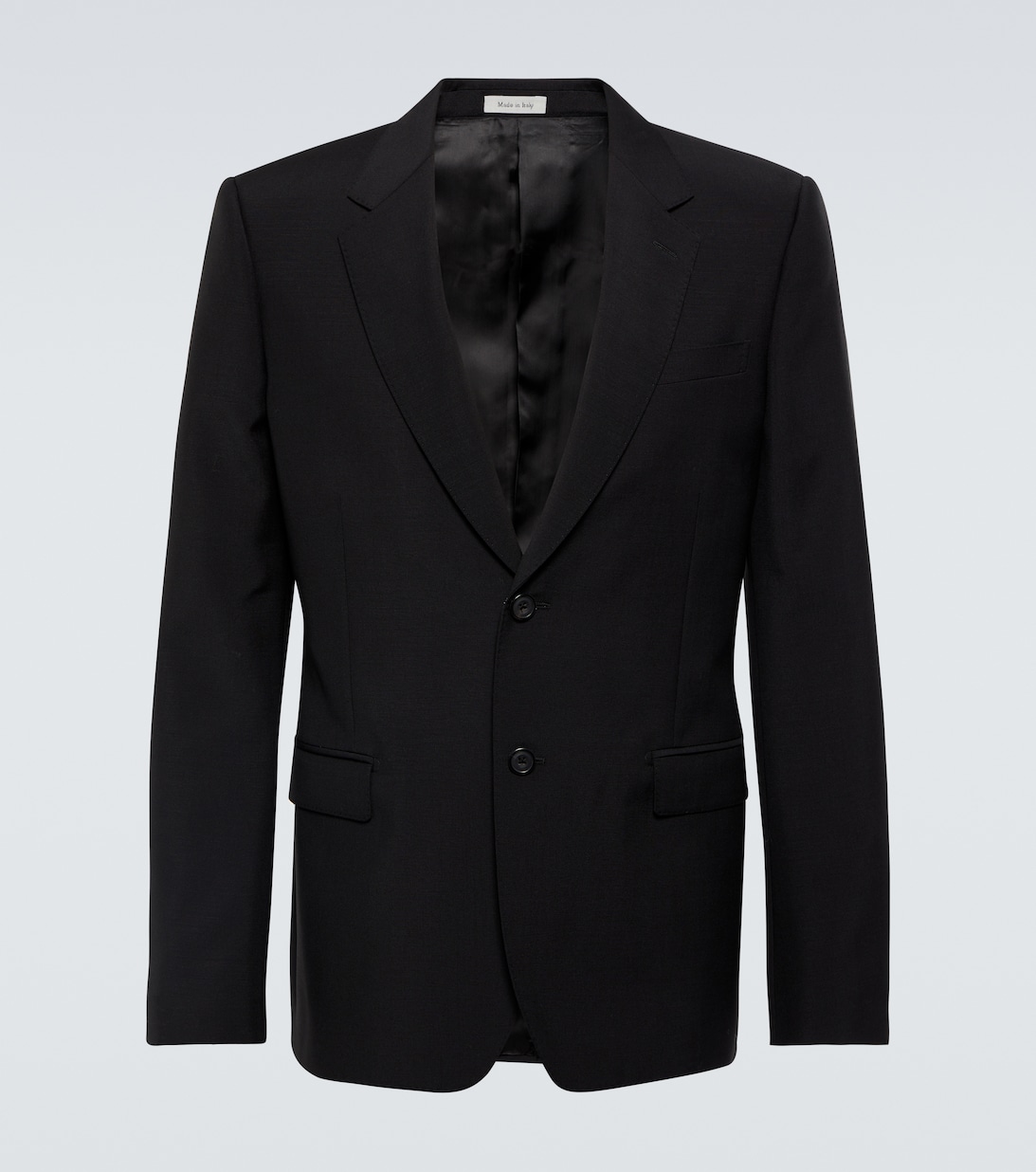 Пиджак из шерсти и мохера Alexander McQueen, черный цена и фото