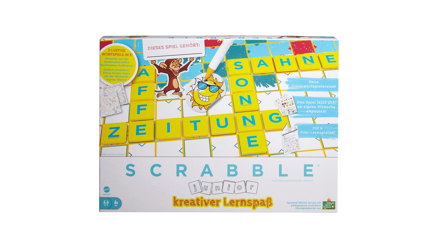 игра настольная scrabble русская версия Mattel Games Scrabble Junior Draw N Learn