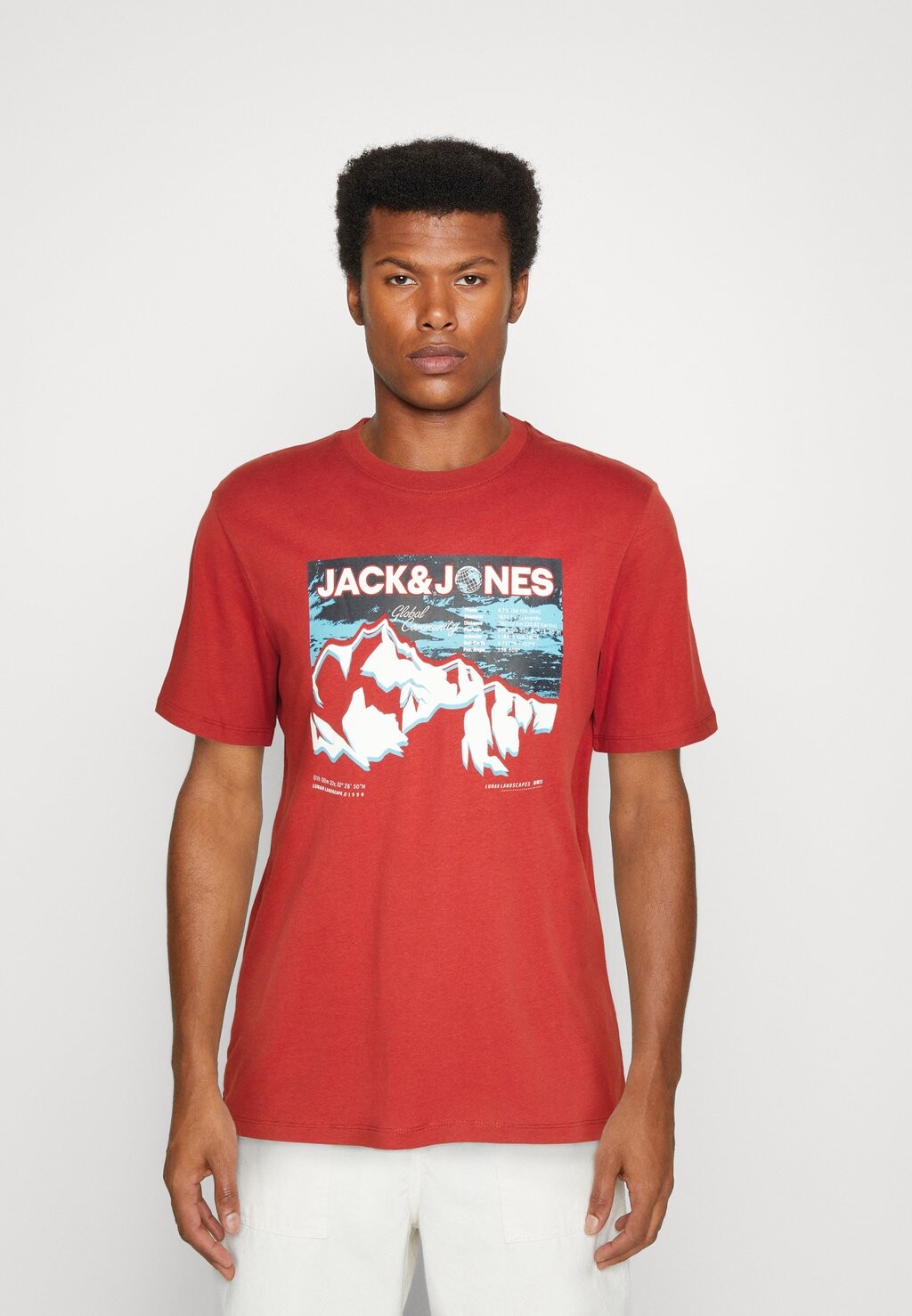 

Футболка с принтом Jack & Jones, темно-красный