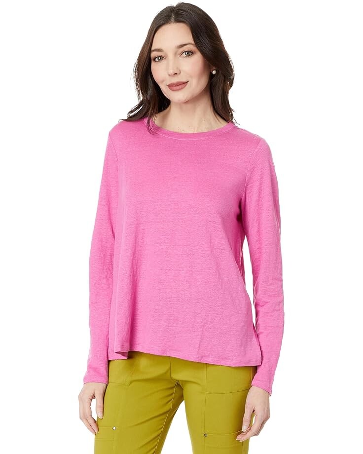 

Футболка Eileen Fisher Crew Neck Long Sleeve, цвет Tulip