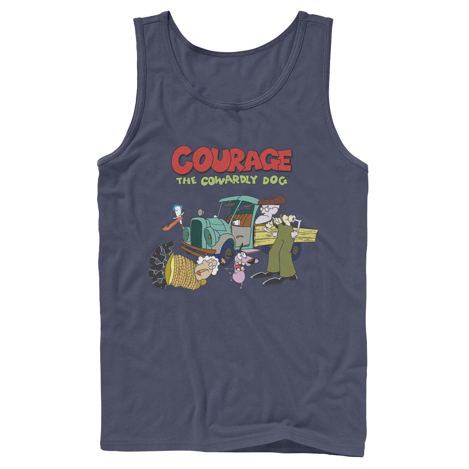 

Мужская майка с логотипом Courage The Cowardly Dog Scene Licensed Character