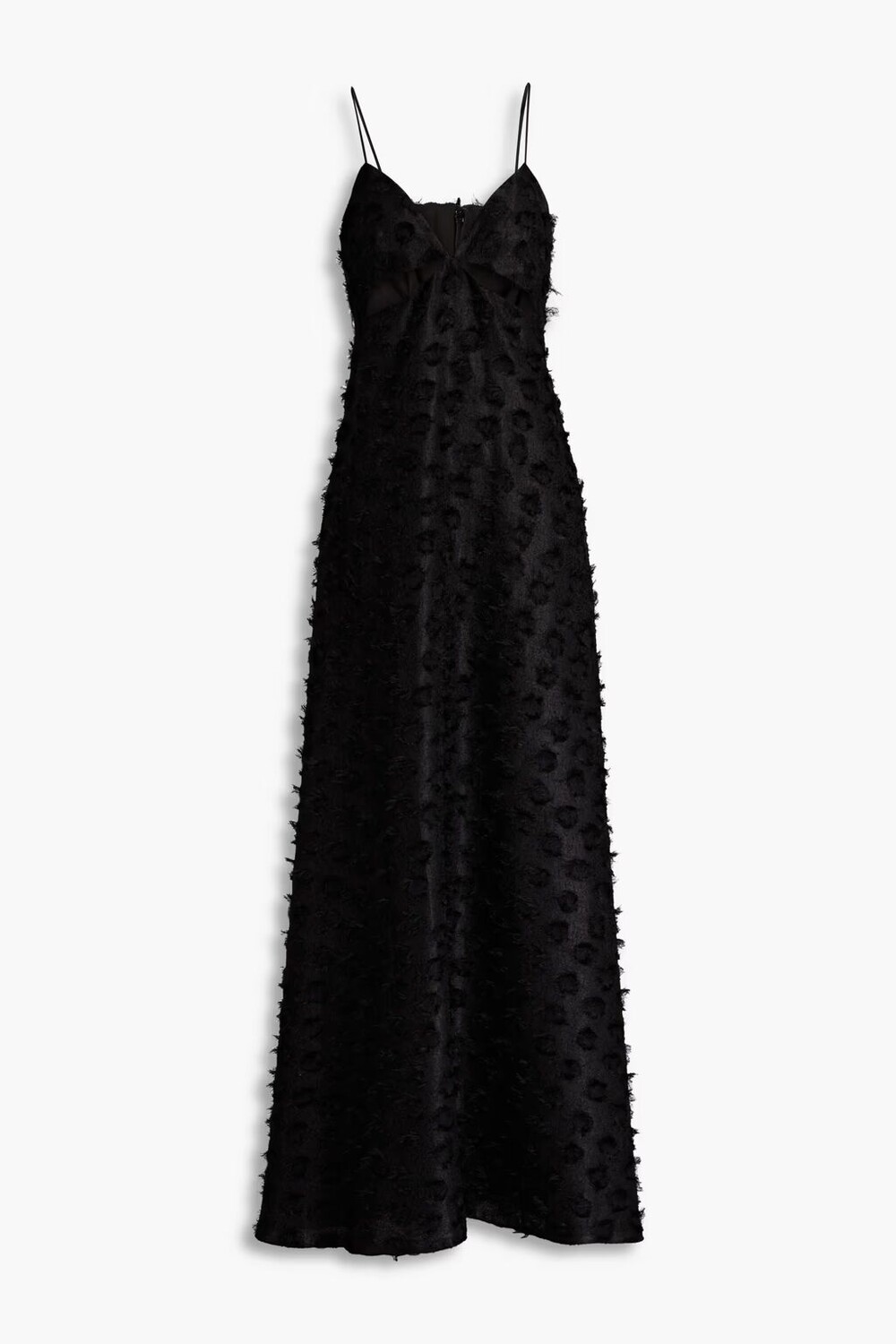 

Жаккардовое платье-купе с вырезами Zac Posen, черный