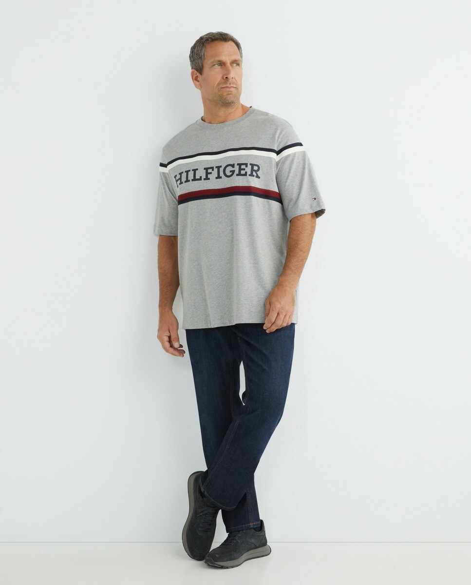 

Мужская футболка Tommy Hilfiger с крупным логотипом больших размеров Tommy Hilfiger, серый
