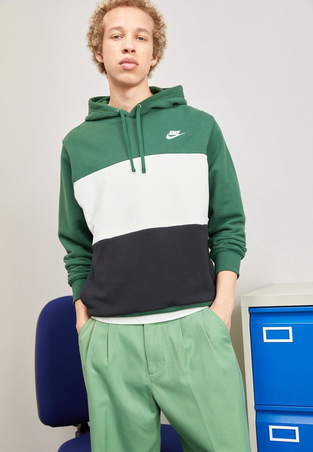 

Толстовка Nike Club Hoodie, ель / белый, Зеленый