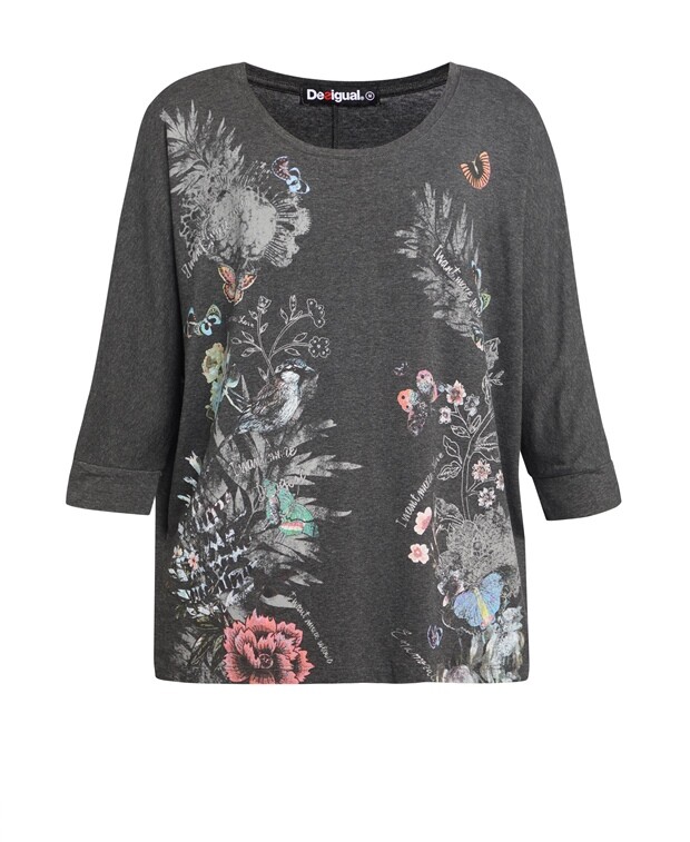 

Футболка Desigual, темно-серый