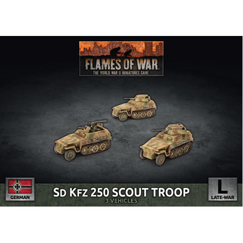 Фигурки Flames Of War: Sd Kfz 250 8Cm/7.5Cm/2Cm Scout Platoon (X3 Plastic)