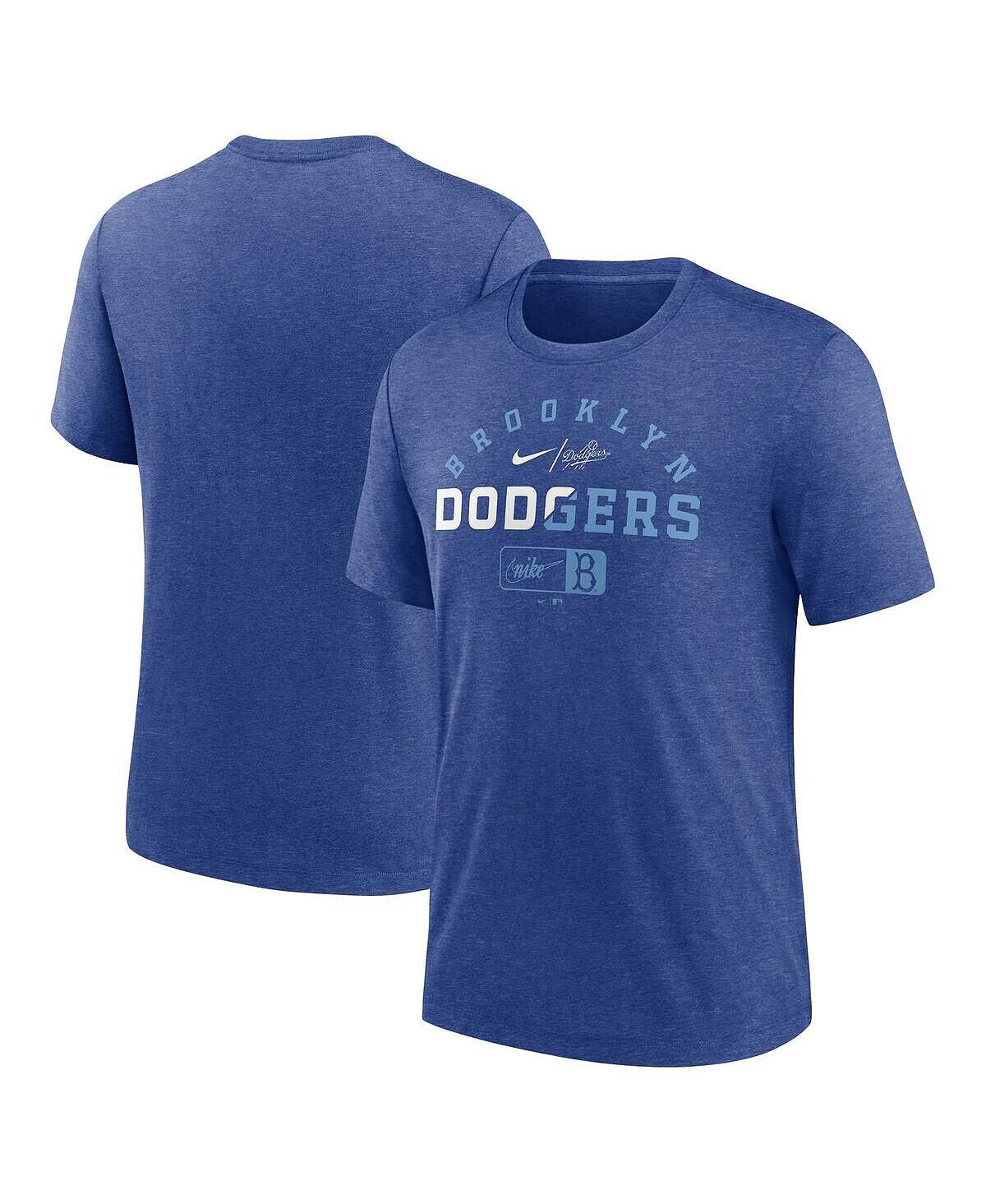 

Мужская футболка Heather Royal Brooklyn Dodgers Rewind Review Slash Tri-Blend Nike