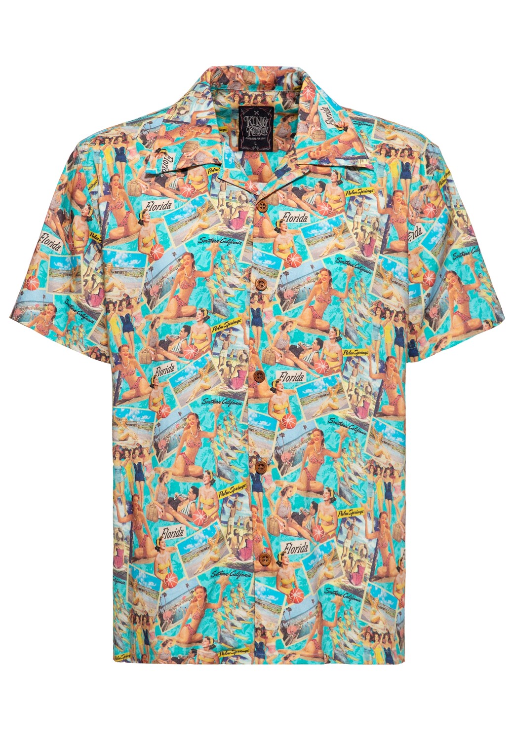 

Рубашка King Kerosin King Kerosin Hawaii 50's Vacation, синий