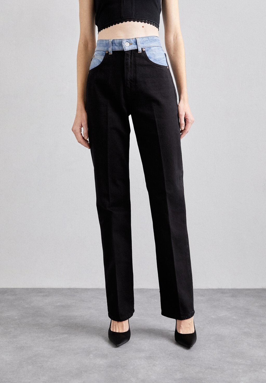 

Джинсы-сигареты Julia Victoria Beckham, цвет contrast wash