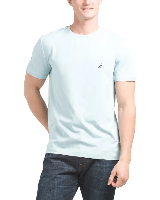 

Твердая футболка с круглым вырезом Nautica, цвет Bay Blue