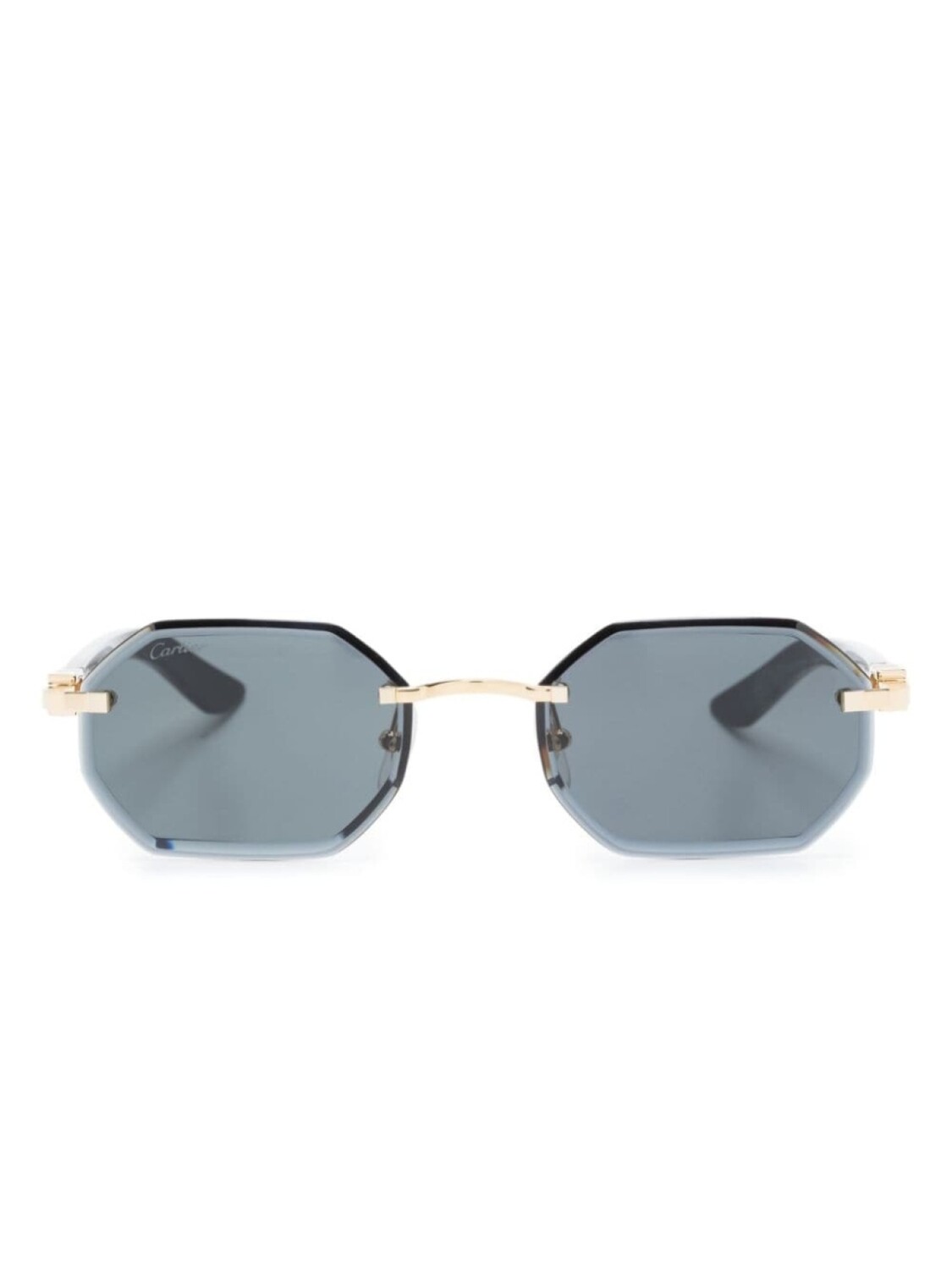 

Cartier Eyewear солнцезащитные очки в безободковой оправе, нейтральный цвет