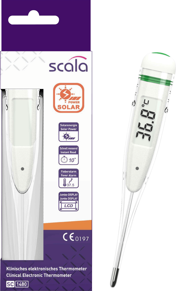 цена Клинический термометр SC 1480 солнечный 1 шт. SCALA