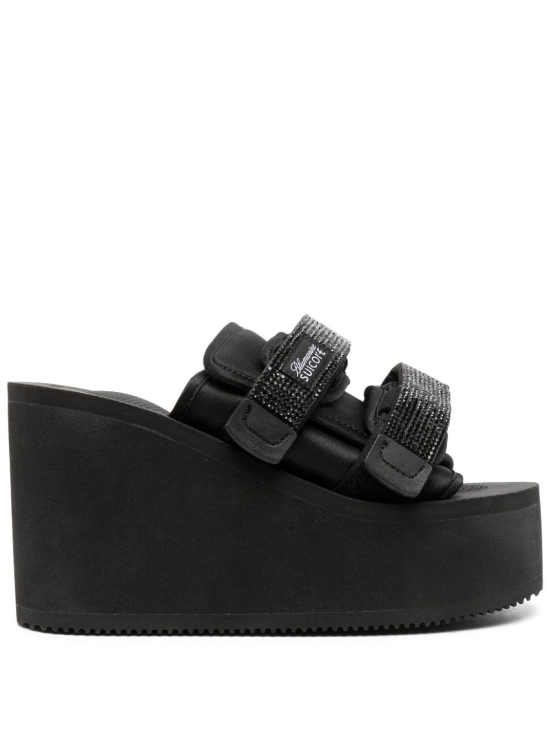 

Blumarine мюли Moto 105 на платформе из коллаборации с Suicoke, черный
