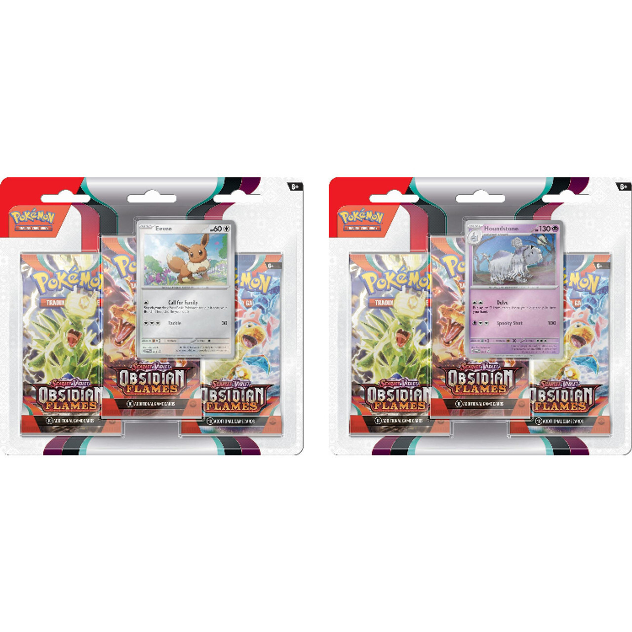 

Карточная игра Pokemon: Scarlet & Violet - Obsidian Flames - Three-Booster Blister Pack (Set of 2)