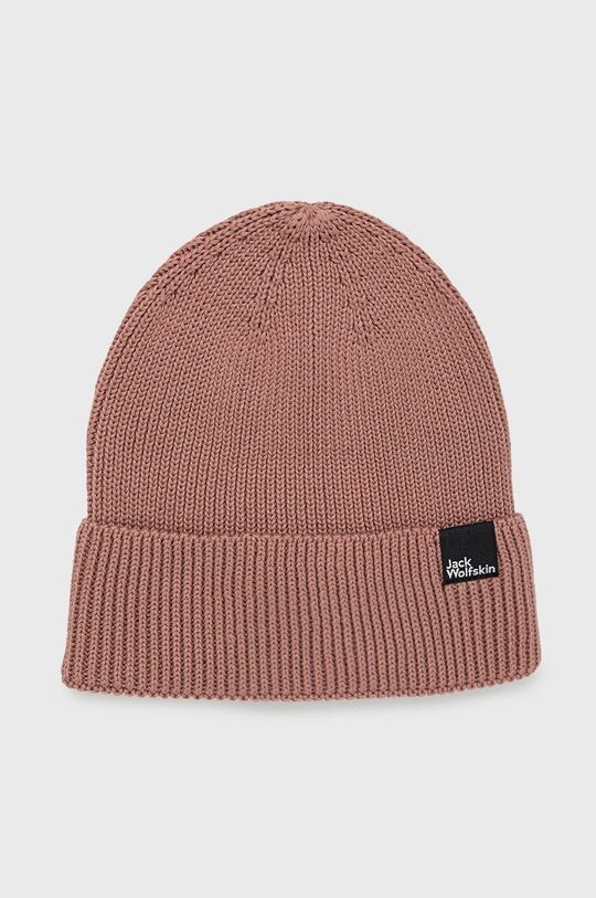 

Хлопковая шапка Jack Wolfskin, розовый