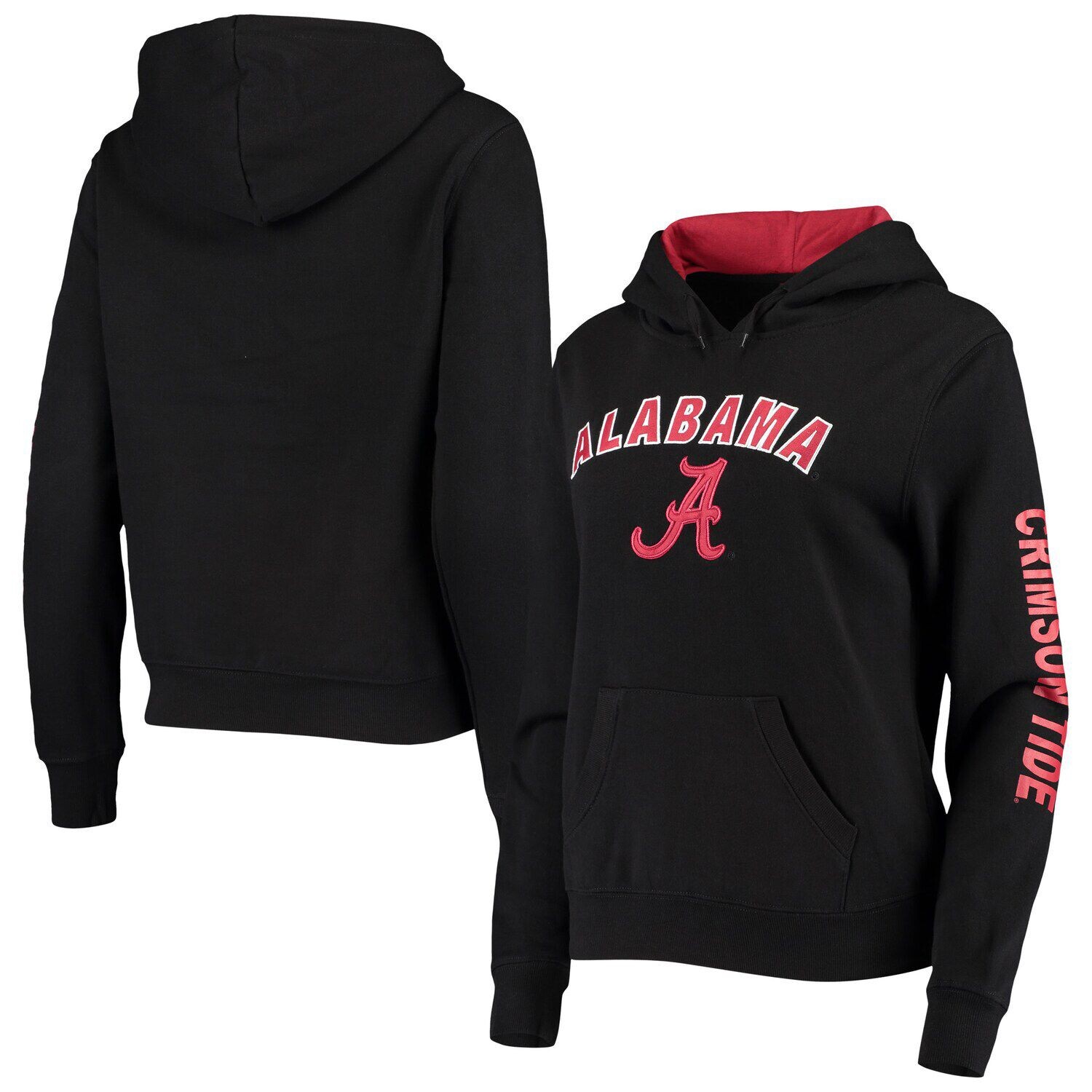

Женский пуловер с капюшоном Colosseum Black Alabama Crimson Tide Loud and Proud Colosseum