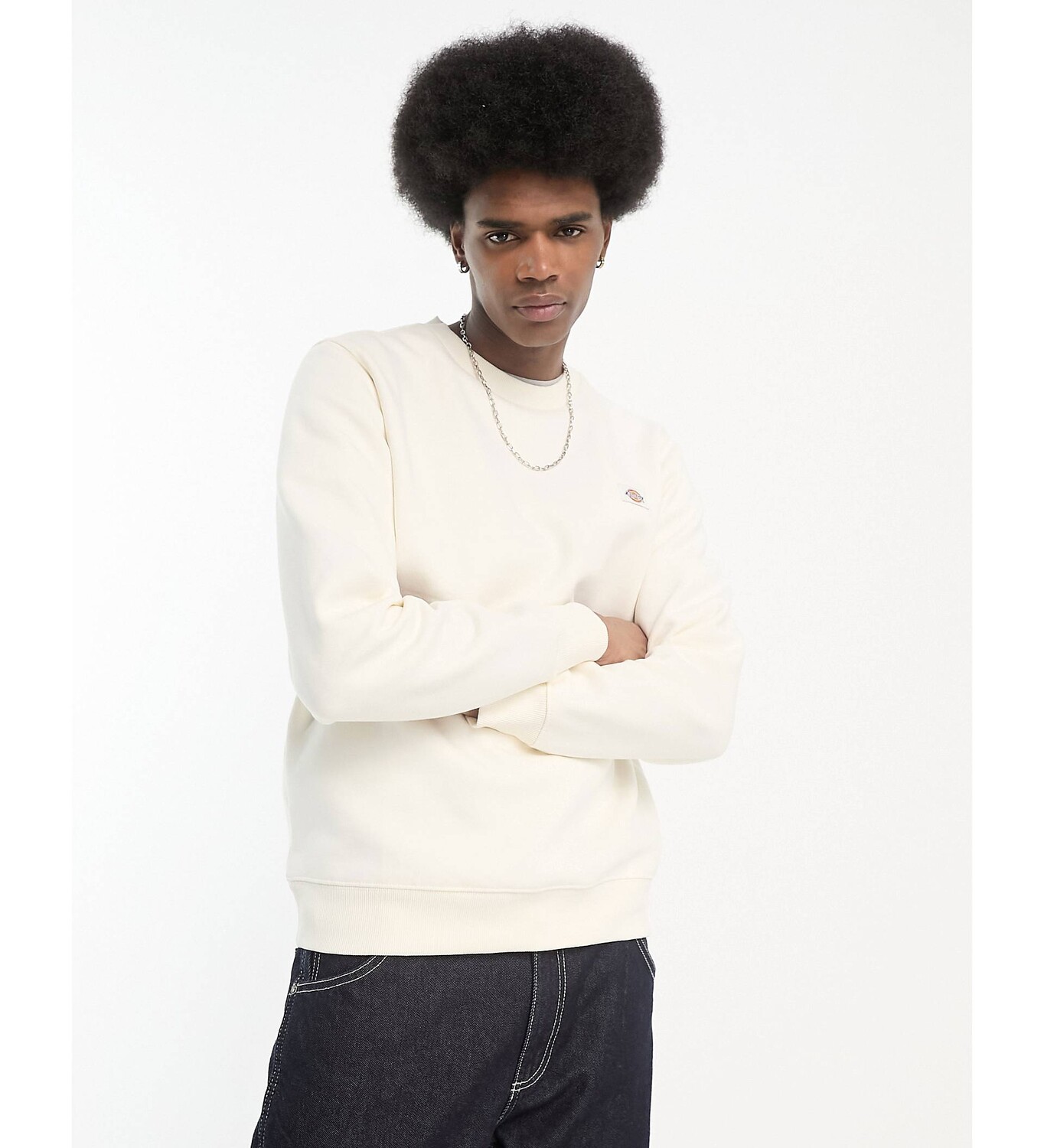 

Кремово-белая толстовка с небольшим логотипом Dickies Oakport, Белый