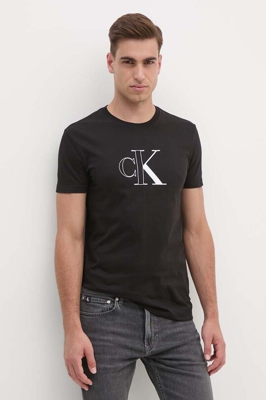 

Хлопковая футболка Calvin Klein Jeans, черный
