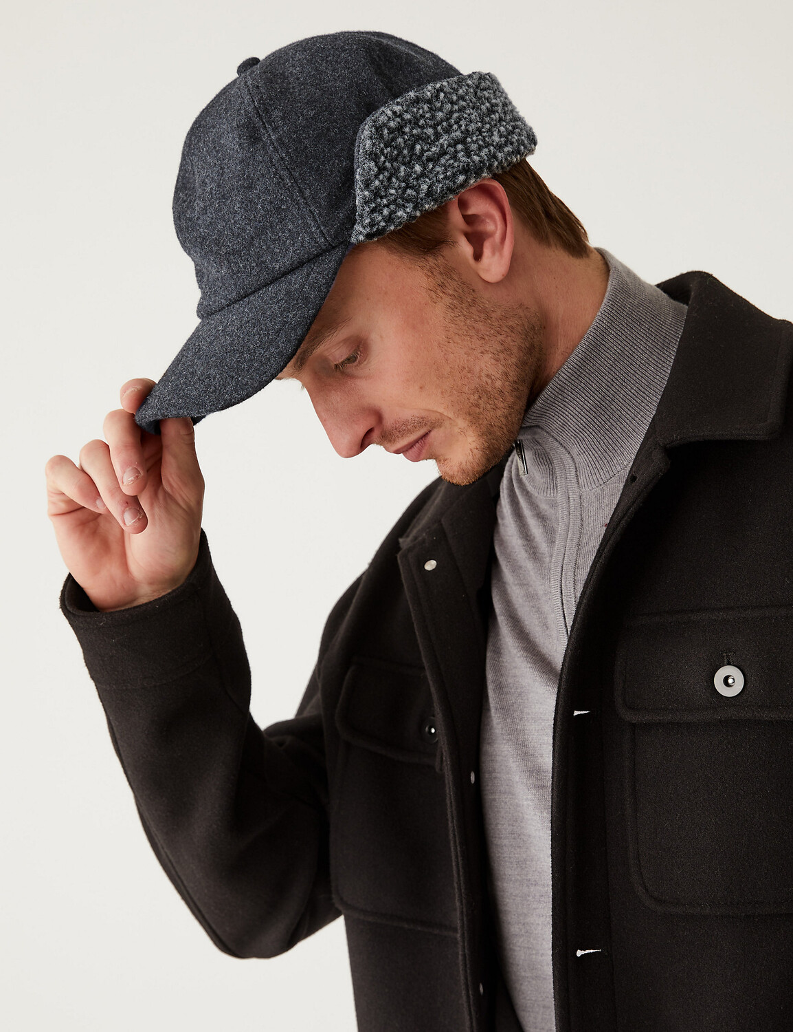 

Бейсбольная кепка Borg с технологией Thermowarmth Marks & Spencer, серый