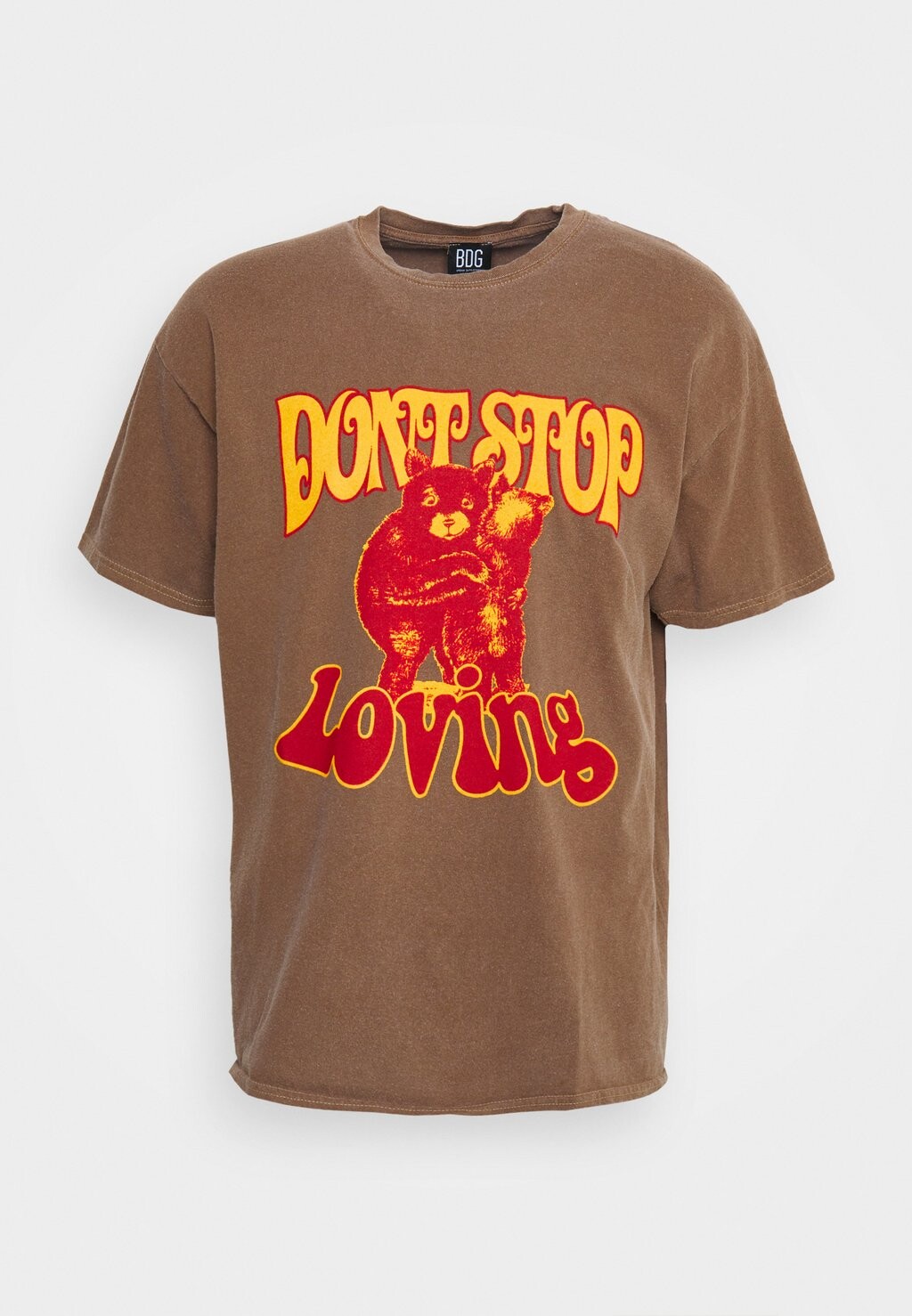 

Футболка с принтом ФУТБОЛКА DON'T STOP LOVING TEE UNISEX BDG Urban Outfitters, шоколадный