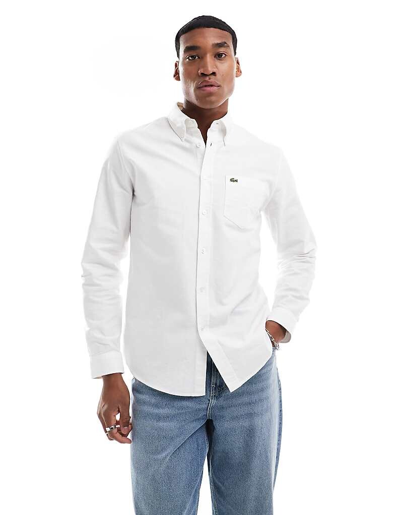 

Белая рубашка с длинными рукавами Lacoste