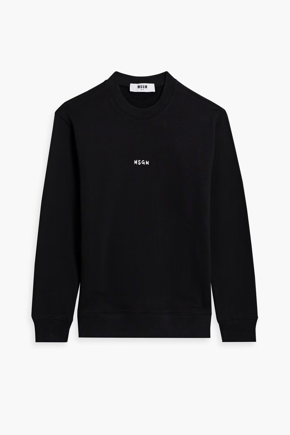 

Толстовка из французской хлопковой махры с логотипом Msgm, черный