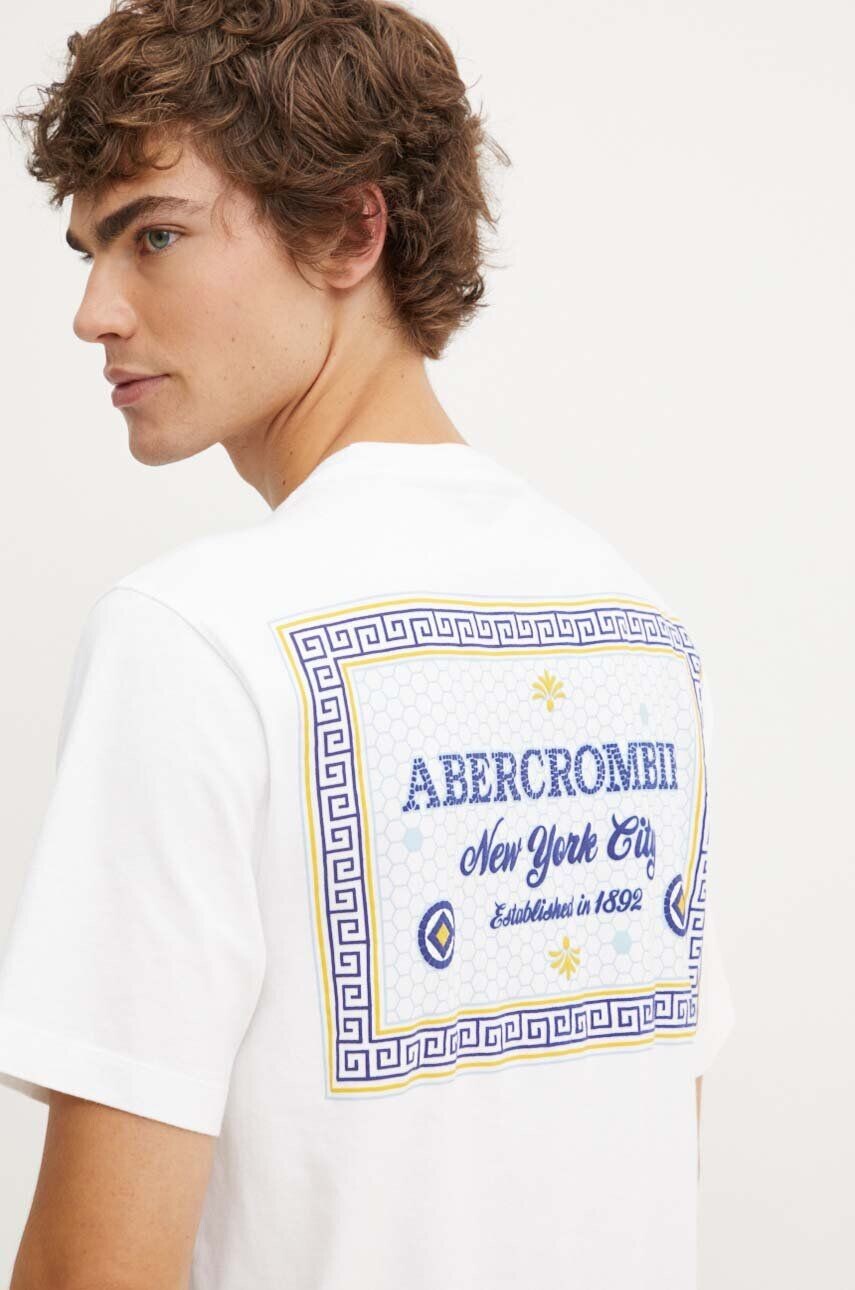 

Хлопковая футболка Abercrombie & Fitch, белый