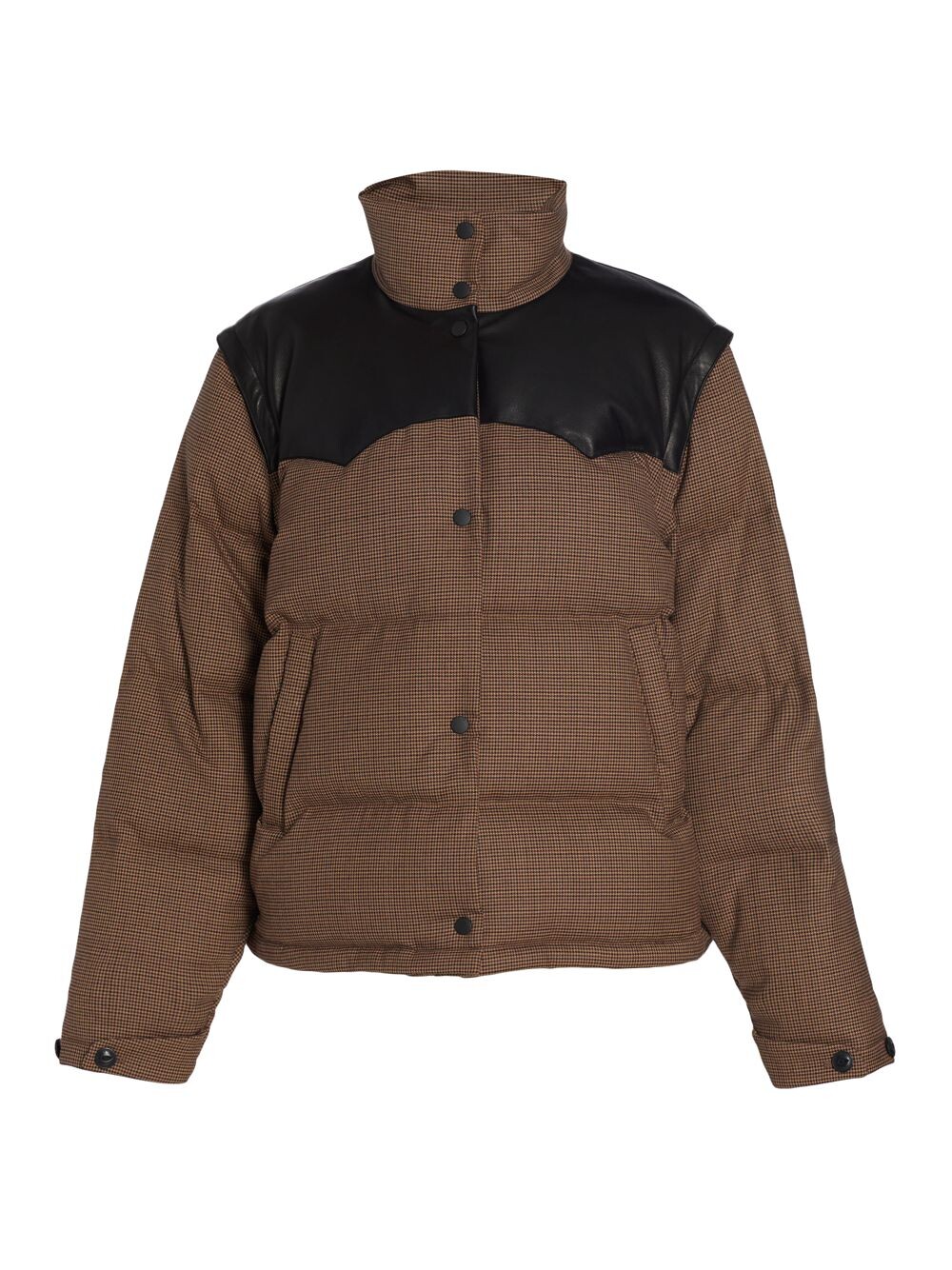 

Пуховик в клетку Cal rag & bone, коричневый