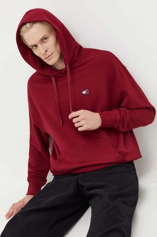 

Хлопковая толстовка Tommy Jeans, гранат