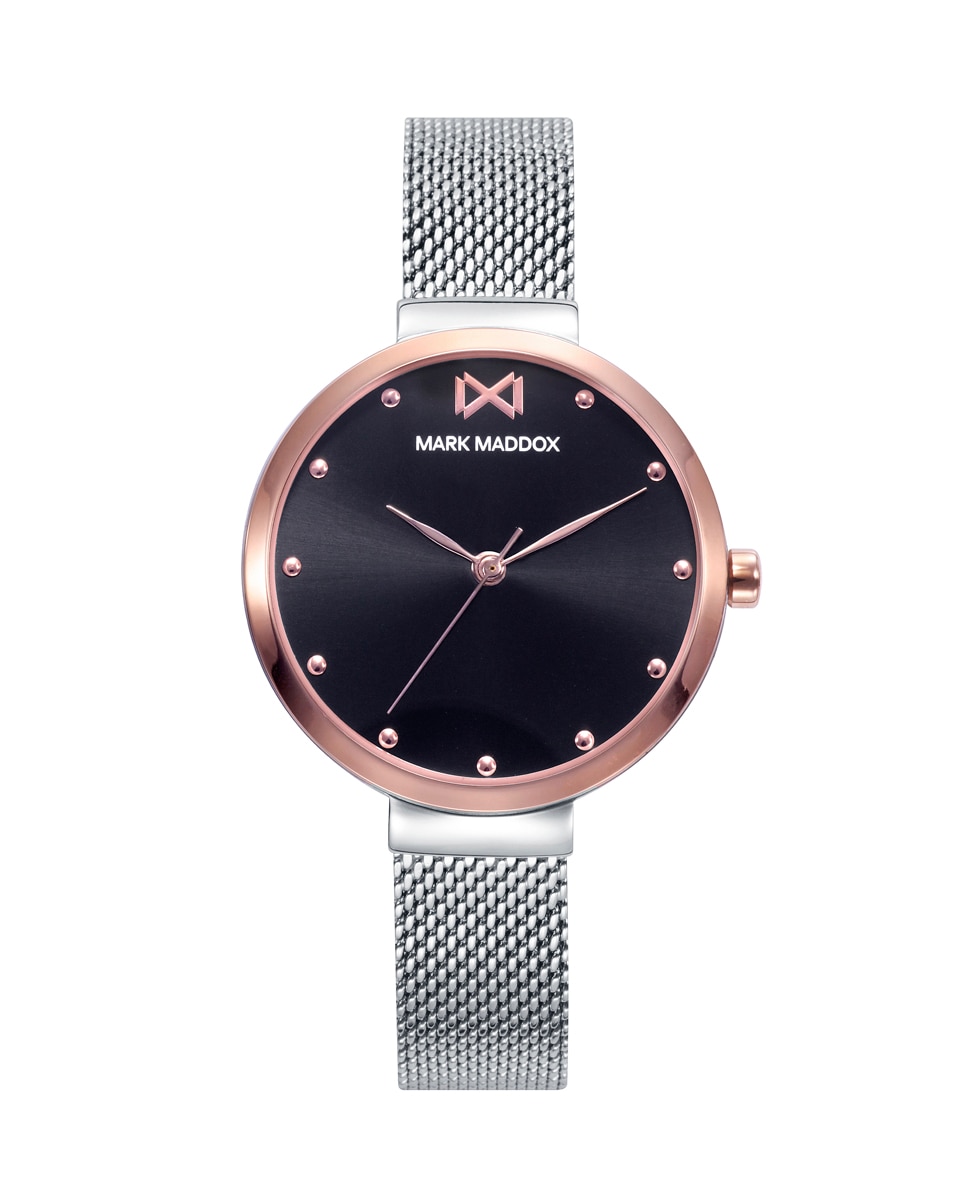 цена Женские часы Alfama из двухцветной стали с миланской сеткой Mark Maddox, серебро