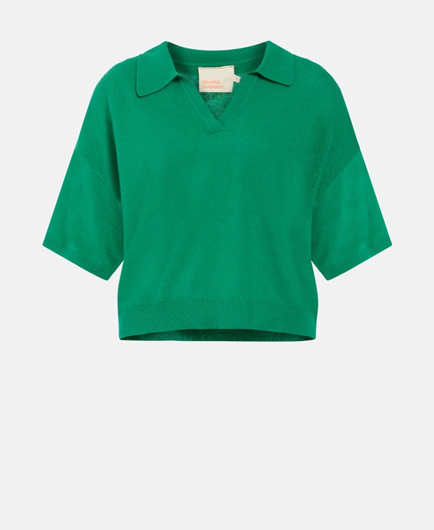 Кашемировая рубашка-поло , зеленый Absolut Cashmere