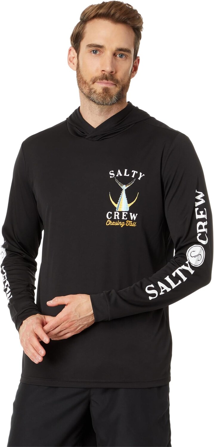 

Солнечная рубашка с капюшоном и хвостом Salty Crew, черный