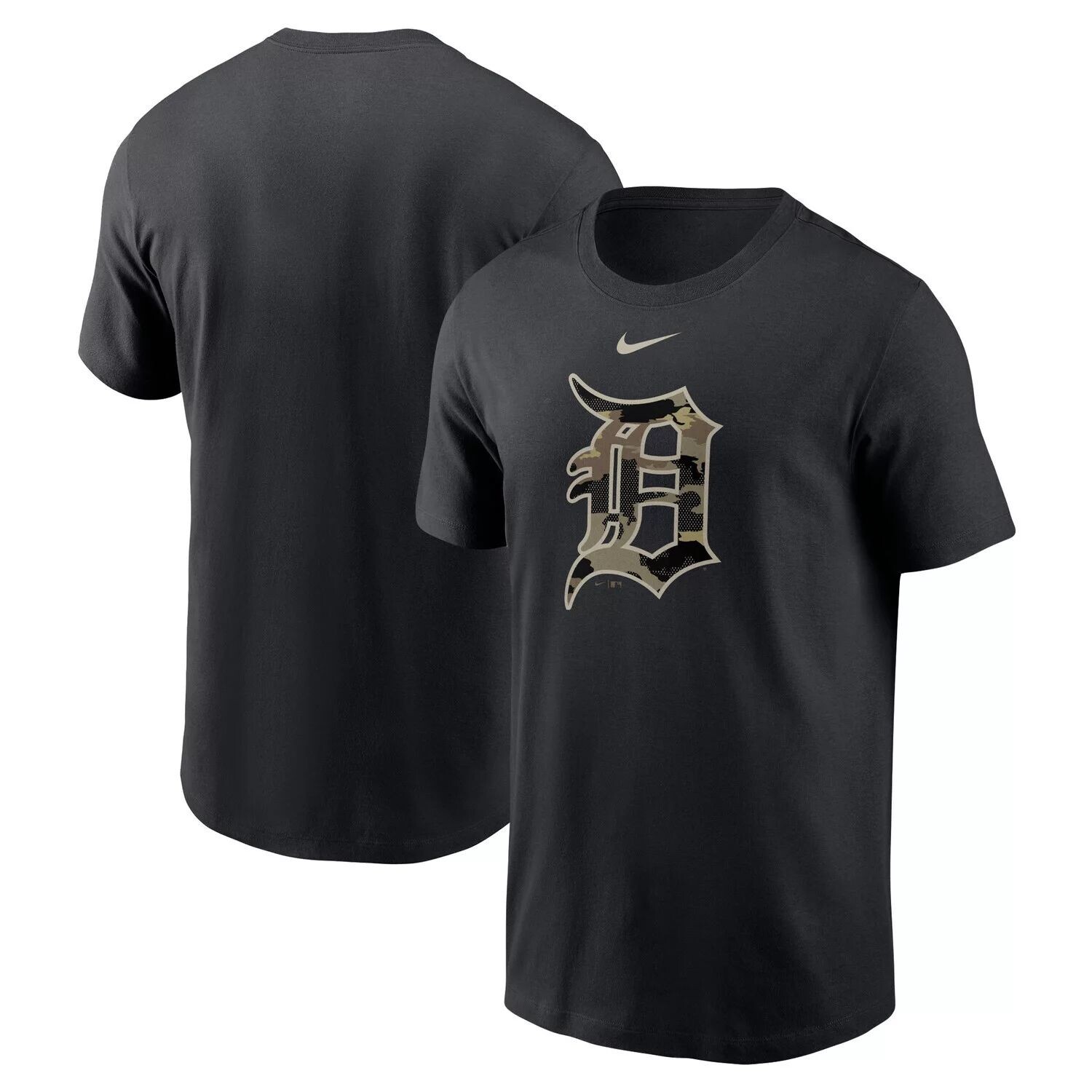 

Мужская черная футболка с камуфляжным логотипом Nike Detroit Tigers Team, Черный