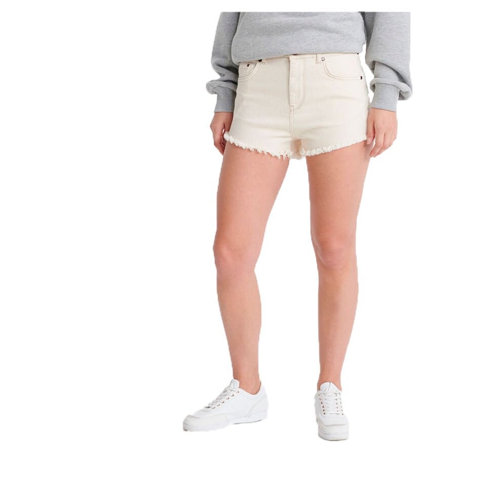 

Джинсовые шорты Superdry Cut Off, бежевый