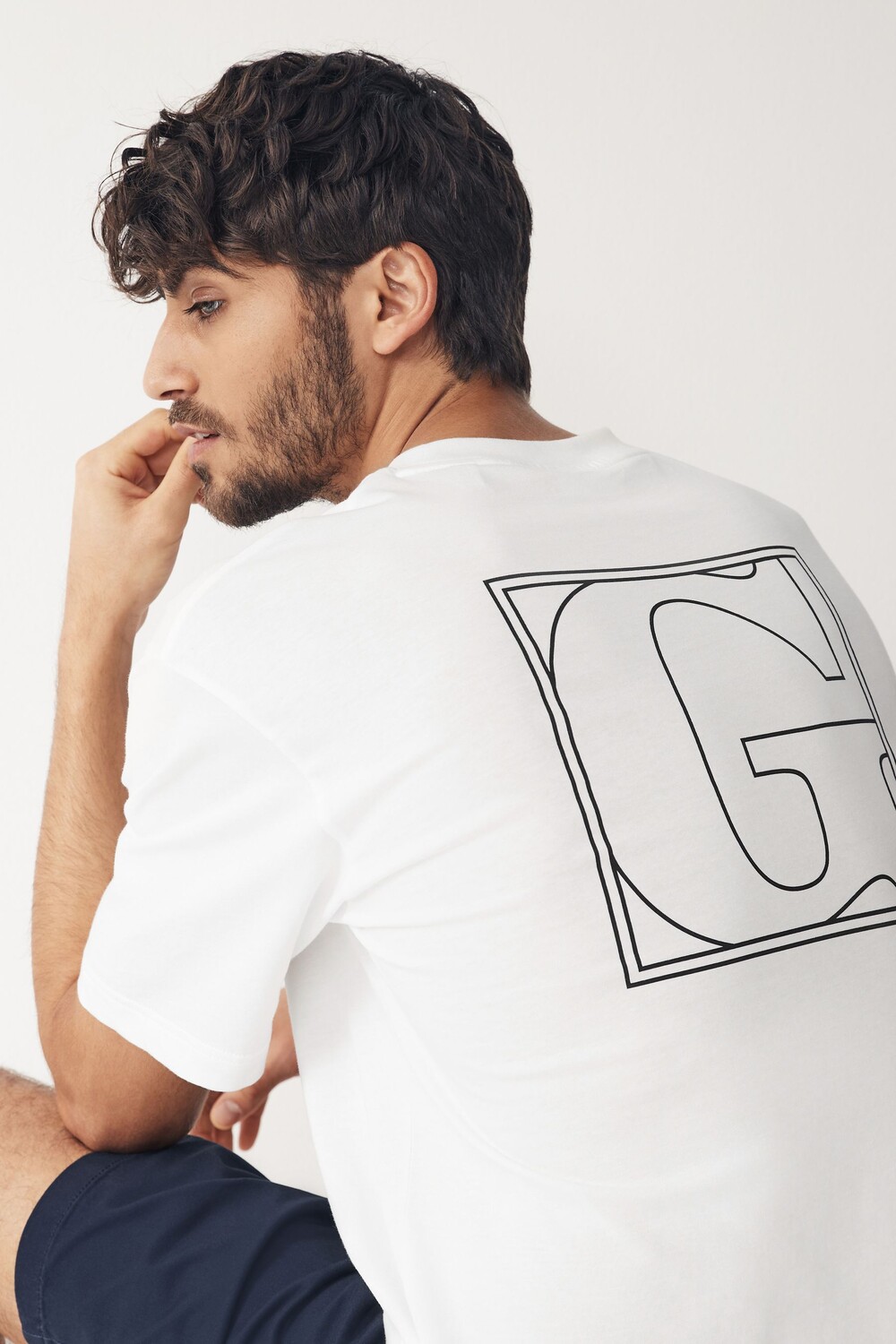 

Футболка с логотипом на спине Gant, белый