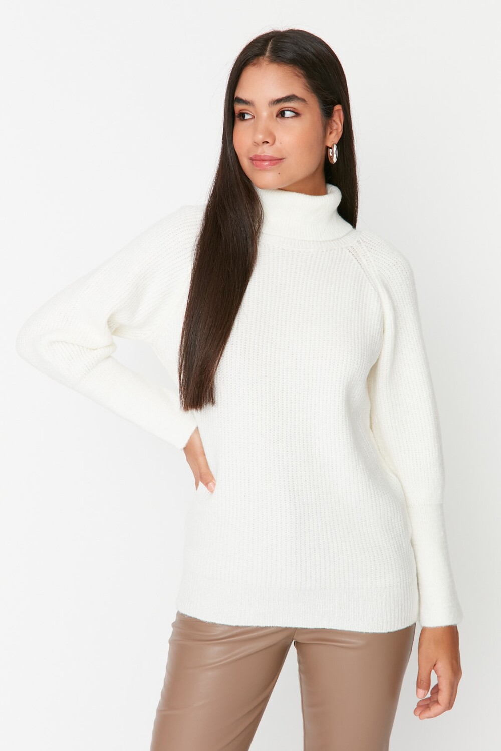 

Свитер - Экрю - Oversize Trendyol, экрю