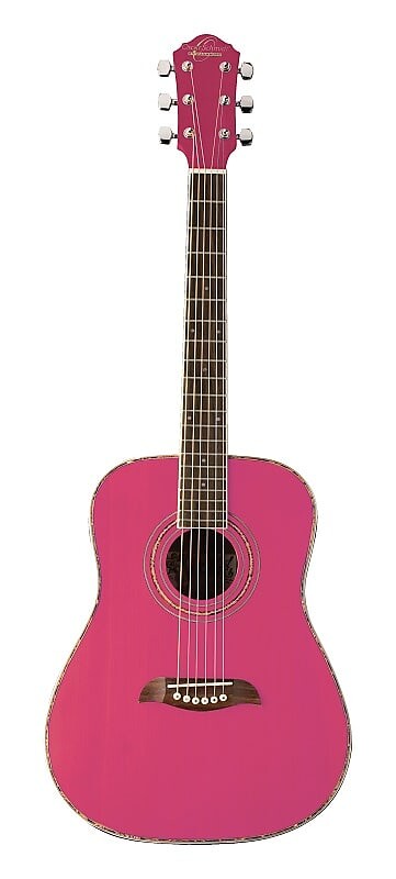 

Акустическая гитара Oscar Schmidt OGHSP 1/2 Size Dreadnought Acoustic Guitar Pink