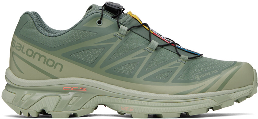 

Зеленые кроссовки XT-6 Salomon, цвет Desert sage/Lily pad/Laurel wreath