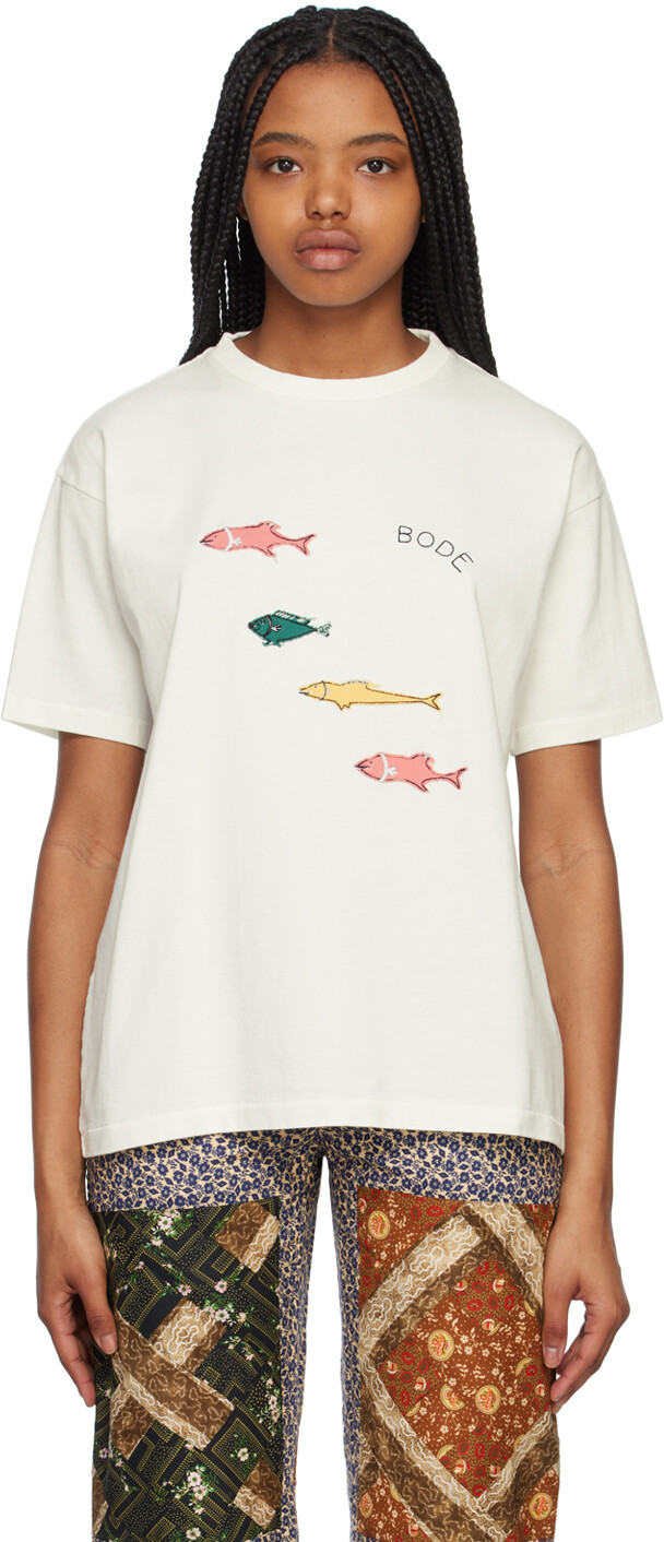 

Футболка Bode Off-White Fish