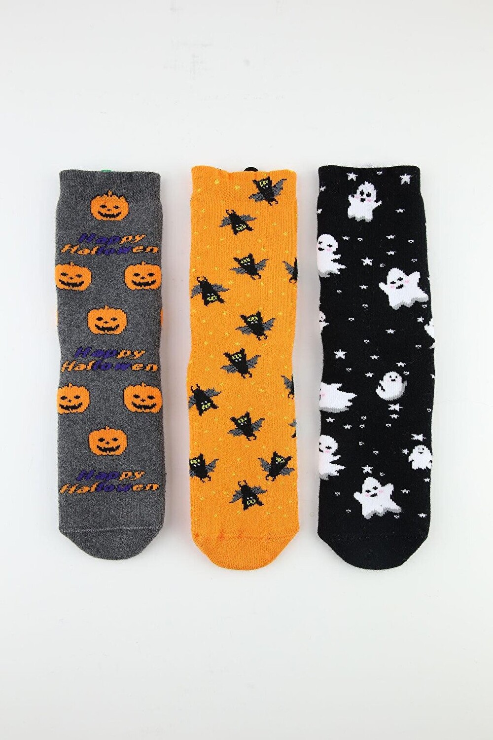 

3-х предметные детские носки с противоскользящим полотенцем 3D Hallowen Bross
