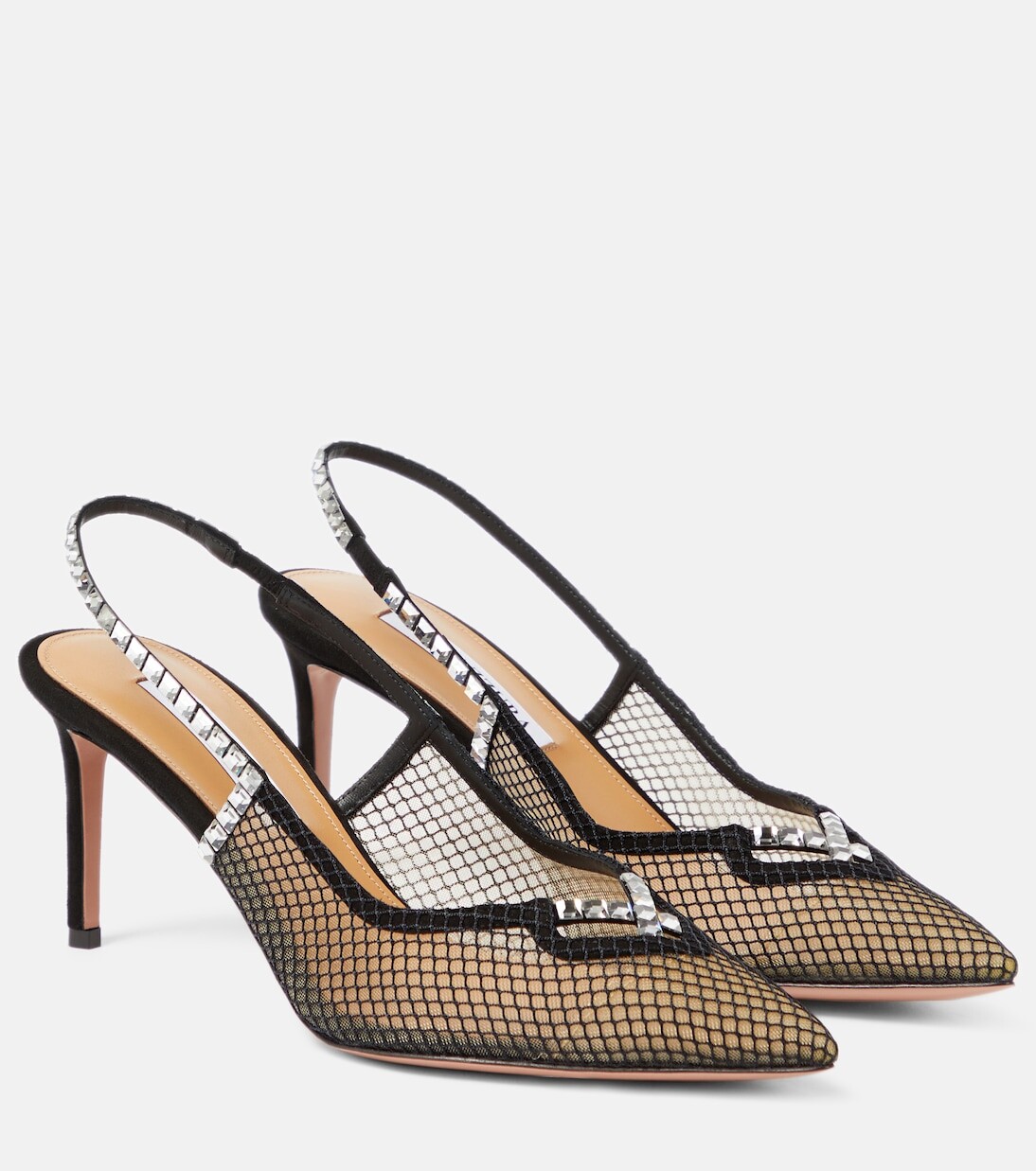 

Туфли forbidden love 75 с пяткой на пятке Aquazzura, черный