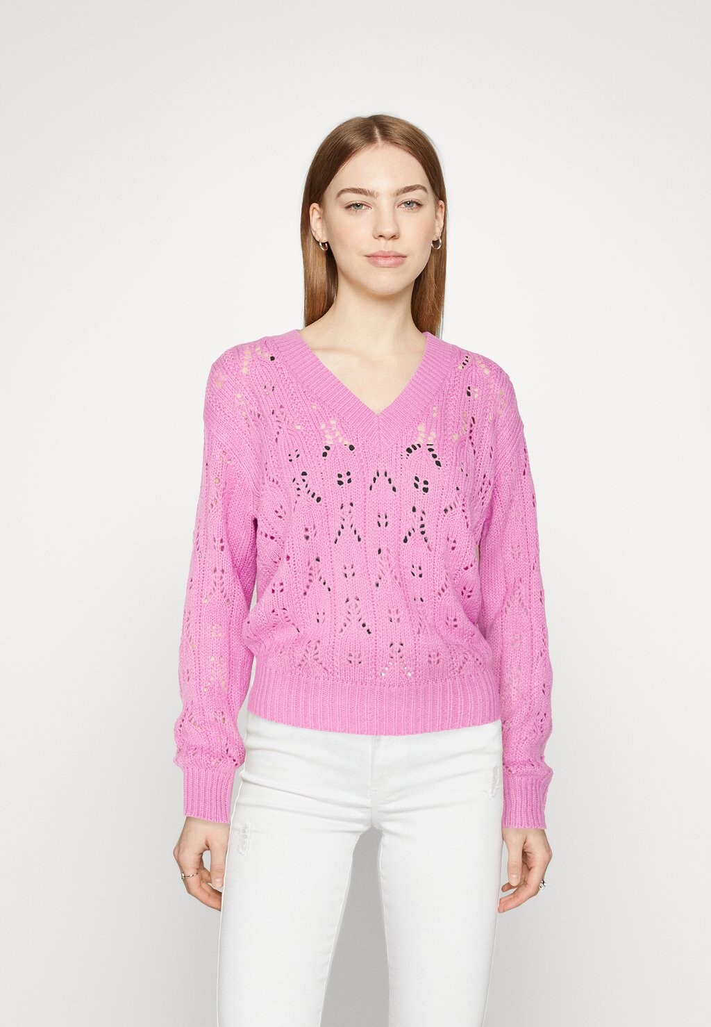 

Свитшот JDY JDYJUDITH V-NECK, цвет cyclamen